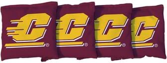 Skip's Garage Central Michigan Chippewas Maroon Cornhole Bags
