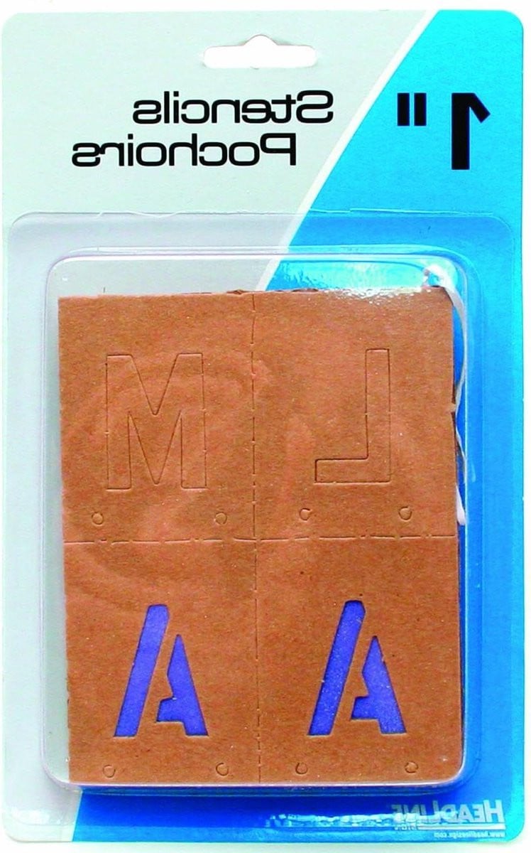 Stencil Kit Letter Sjabloon Set met Hoofdletters en Cijfers - 1 inch - Wit