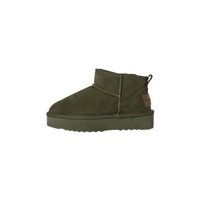 Ankleboots PEPE JEANS "Stiefeletten DISSY YOUNG W", Damen, Gr. 38, grün (olive grün), 100% Rindsvelours, Schuhe Ankleboots