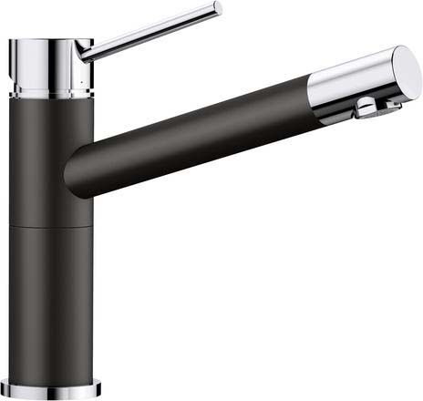 Blanco 526162 SILGRANIT look silgranit noir / chromé