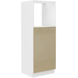 Küchen Midi Hochschrank 60 Lara Cappuccino Hochglanz Küchenzeile Küchenblock