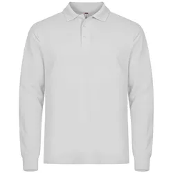 CLIQUE Manhattan langarm Poloshirt Herren 00 - white S