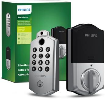 Philips Electronic Deadbolt Door Lock with Multiple Access Methods Including Fingerprint Reader