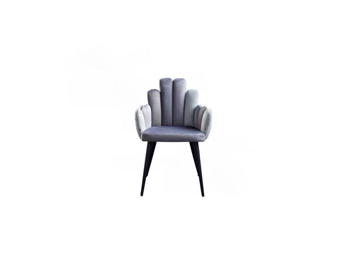 Kawola Esszimmerstuhl Freja Grau Velvet (1er-Set), Textil, 58x85x56 cm, Esszimmer, Stuhl