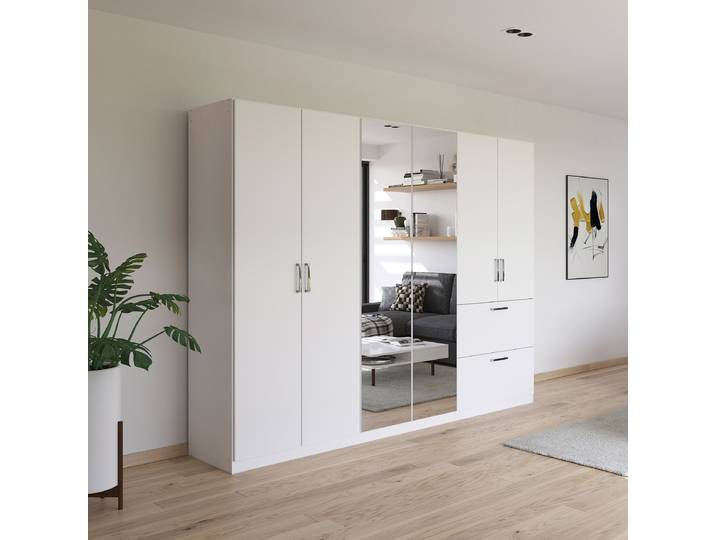 Drehtürenschrank Padua 271cm Weiß/Alpinweiß