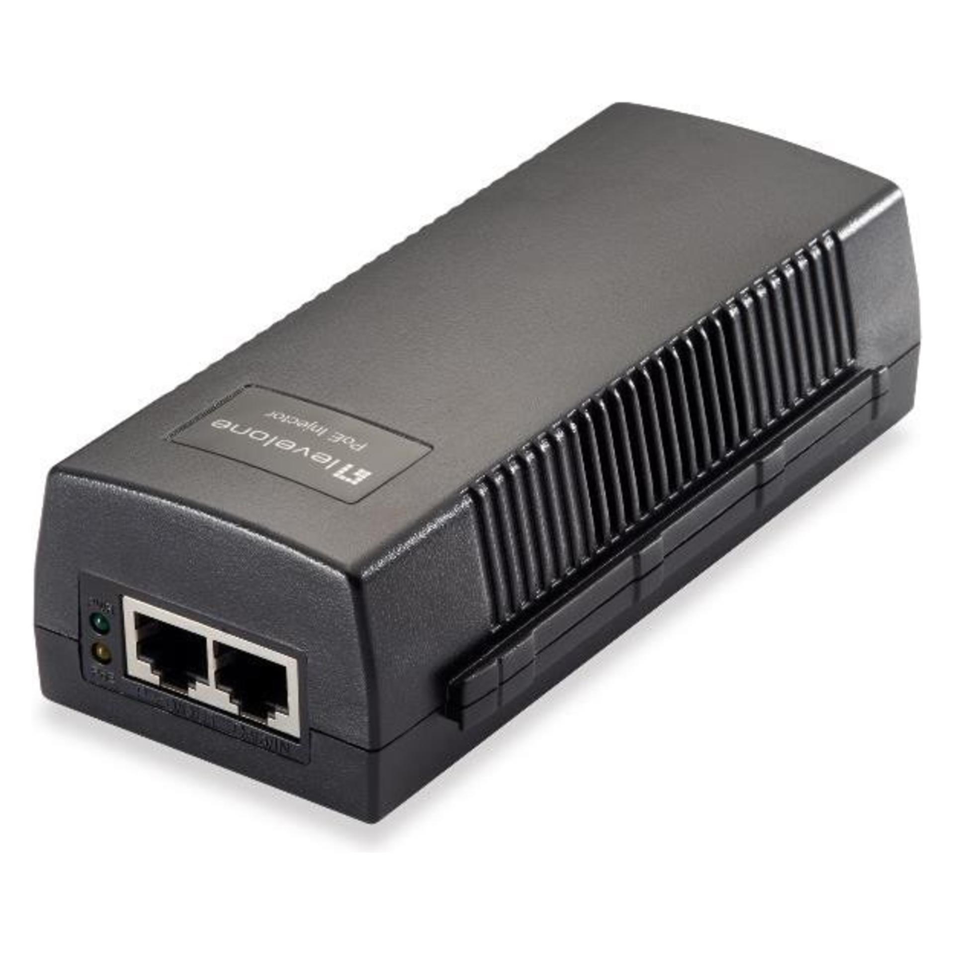 LevelOne PoE-Injektor Adapter POI-3015 30.0W PoE schwarz (802.3af (PoE), 802.3at (PoE+), 30 W) (POI-3015)