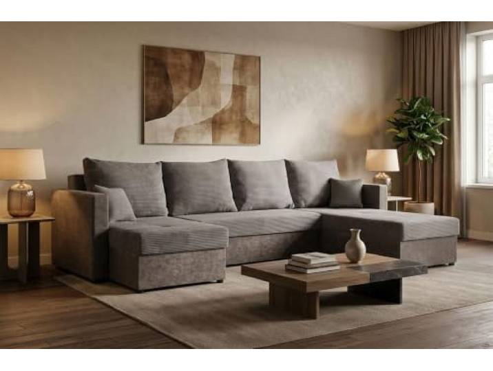KONSTANTA Wohnlandschaft ER 2 Boxspringsofa 290 cm Boxspringmatratze Bettkasten Schlaffunktion