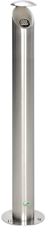 Edelstahl-Standascher, abschließbar, Volumen 4,2 l, Ø 120 mm, gebürstet VAR