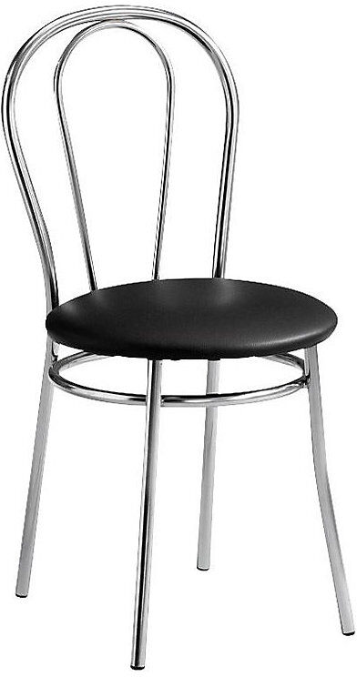 kaiserkraft Bistrostuhl, Sitz gepolstert, Vinyl/Chrom, VE 2 Stk