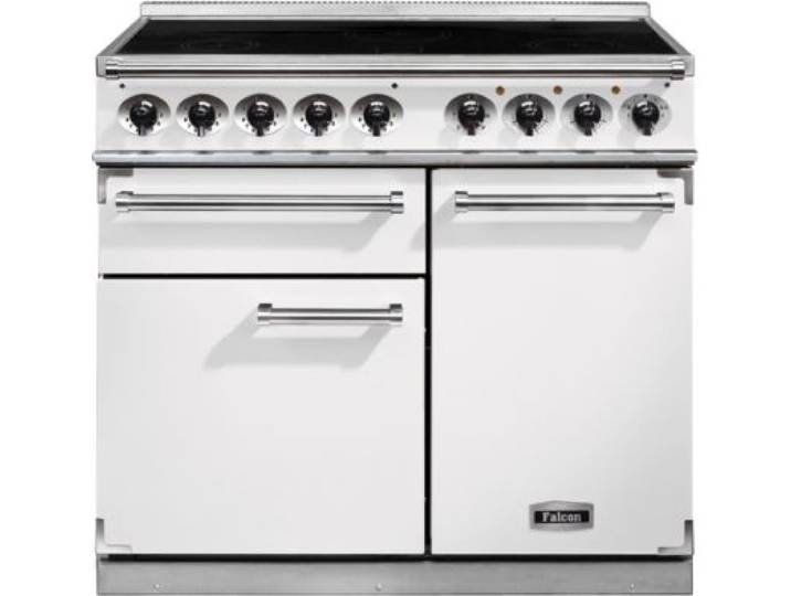 Falcon - Piano De Cuisson Induction Semi Pro Deluxe 100 Blanc Nickel Brossé