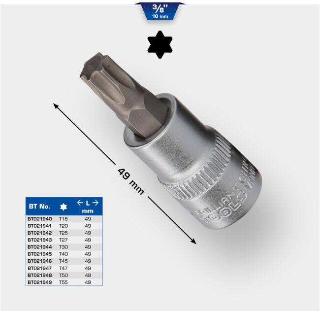 Brilliant Tools Douille TX 3/8