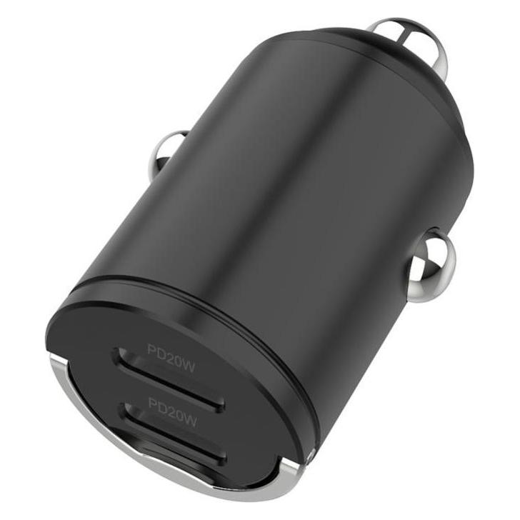 Seek Toti Auto-Ladegerät 40W Dual Typ-C Port Auto-Schnellladegerät, Schwarz (4779054830760)