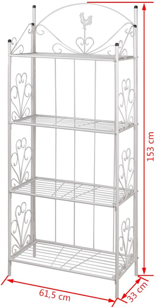 vidaXL Support pour plantes Carré Blanc