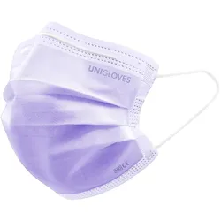 Einmal-Mundschutz Profil Plus, mit Gummizug, violett (50 Stck.) UK = 10 Pack