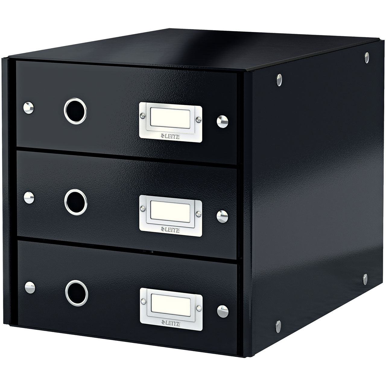 LEITZ Schubladenbox Click & Store schwarz 60480095, DIN A4 mit 3 Schubladen
