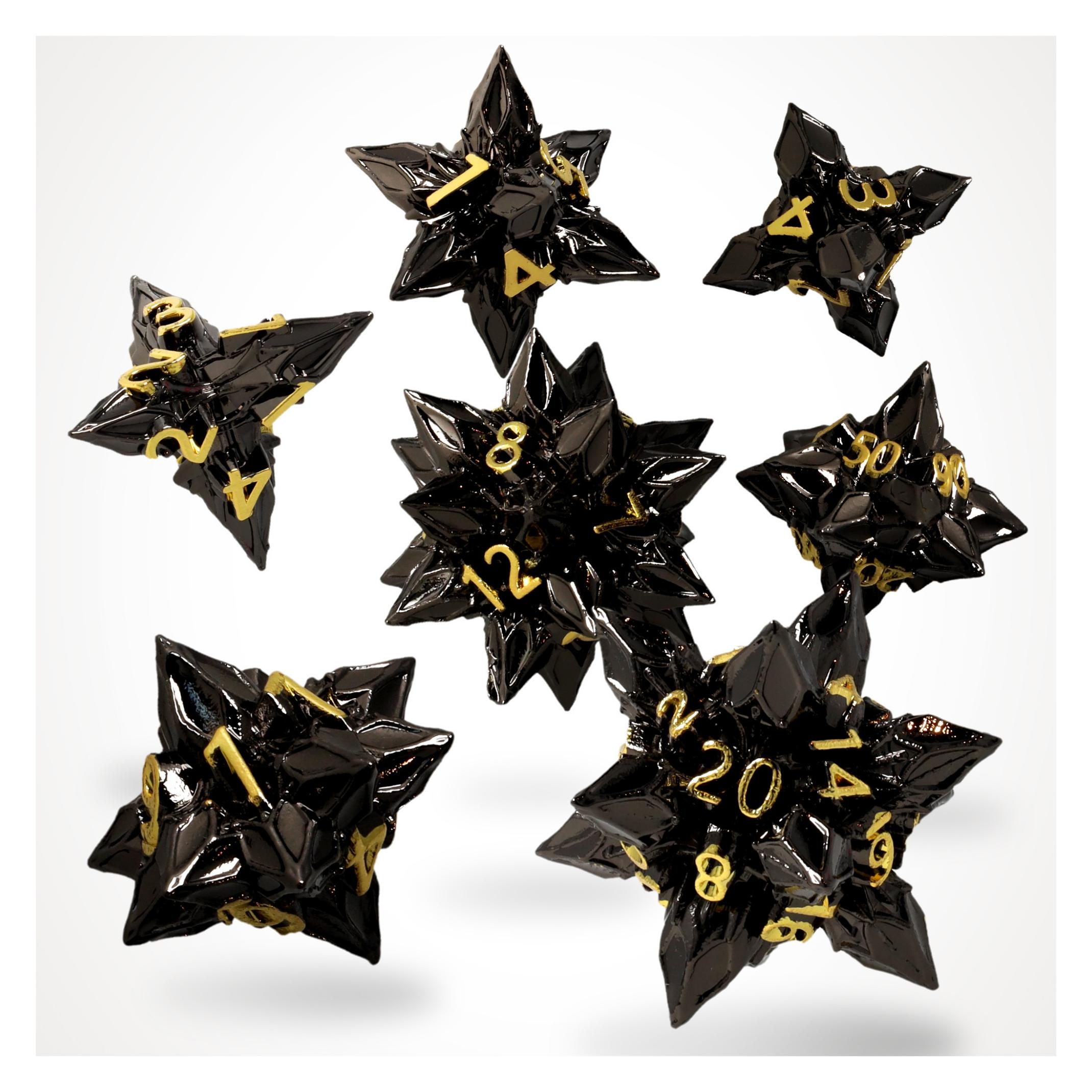 Glass Staff Royal Bane Metal RPG Dice Set (CS-DC-M69-RYLBANE-8721117601868)