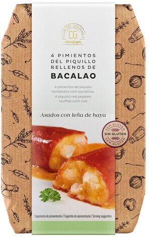Club del Gourmet Pimientos del piquillo rellenos de bacalao .