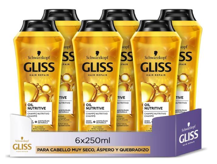Gliss-Kur Shampoo - Ultimate Oil Nutritive 250 ml x 6.