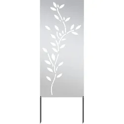 vidaXL Garten dekoratives Panel Silber 50 x 140 cm Edelstahl