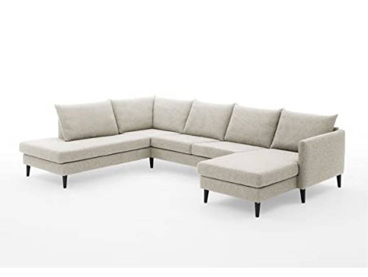Atlantic Home Collection Wohnlandchaft mit Ecke Links und Longchair rechts