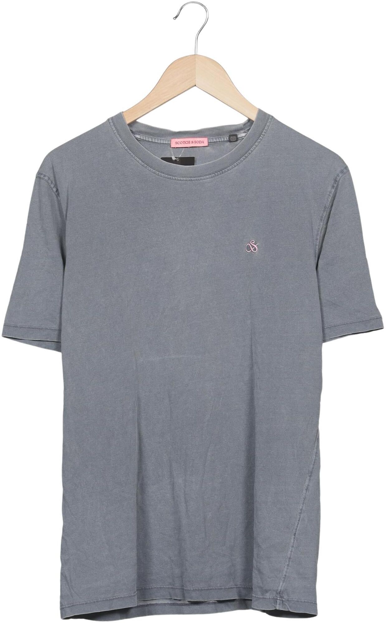 Scotch & Soda Herren T-Shirt, Grau, Gr. M, Baumwolle - Second Hand