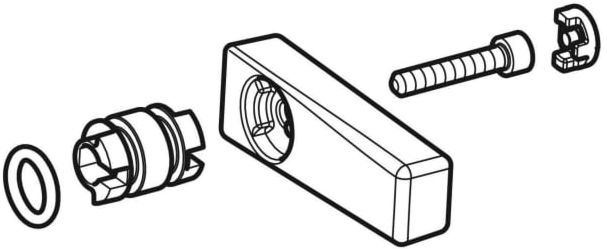 Geberit Mischergriffset HyTronic86/186 242249001 Waschtischarmatur