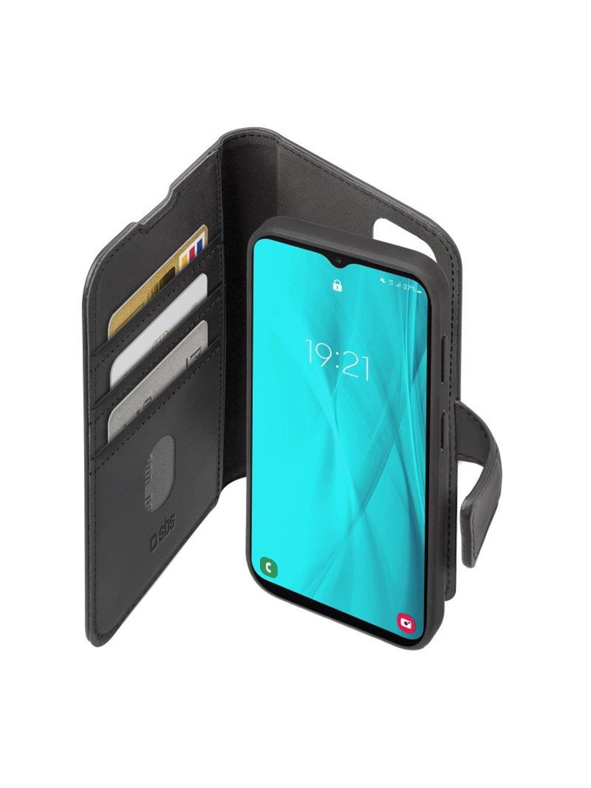 SBS Book Case with Removable Cover for Samsung Galaxy A13 5G - Black