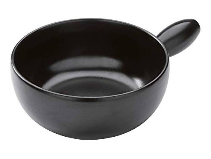KUHN RIKON Caquelon Induktion Classic, schwarz 23cm, Käsefondue aus Ton