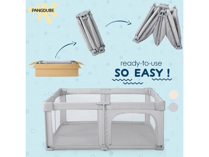 Parc de jeu pliable PANGDUBE pour bébé, grand parc de sécurité portable pour tout-petits, centre d'activités intérieur pour nourrissons, clôture pour enfants et bébés