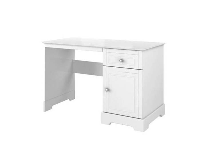 Petits-meubles Schreibtisch Marylou Weiß, Holzwerkstoff, 1 Schubladen, 60x77x122 cm, Büromöbel, Schreibtische, Bürotische