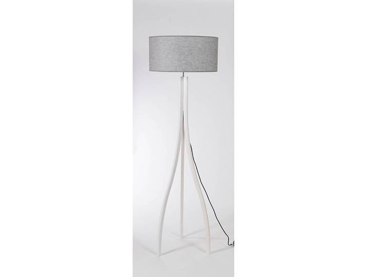 home24 Staande lamp Raahe II 50 x 162 x 50cm grijs/grijs linnen E27