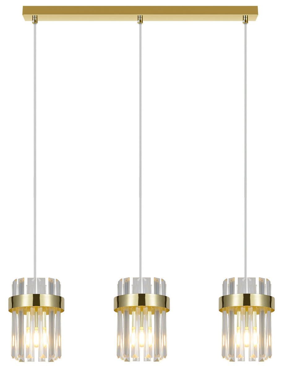 Light Prestige Hanglamp VETRO, goudkleurig, glas, B/D/H: 60 x 60 x 150 cm