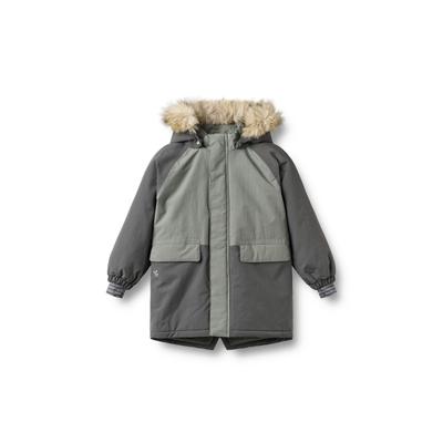Parka WHEAT "WHEAT Technical Parka Mallen", Jungen, Gr. 98, grau (schwarz charcoal), Jacken Parka