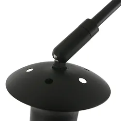 Steinhauer Bogen-Wandleuchte NOX LIGHT, 1-flammig, E27, IP20, schwarz/bambus STE-4407ZW