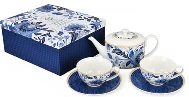 STP Goods Melodie de Fleurs Porcelain Tea Set of 5 for 2