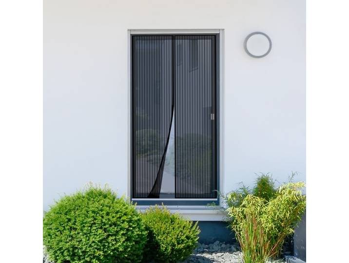 Easy Fliegengitter-Magnetvorhang für Türen 110x220 cm, schwarz