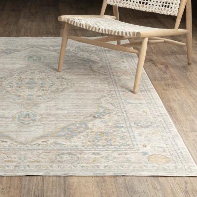 Style Haven ROW Cavett Vintage Medallion Beige/ Blue Area Rug