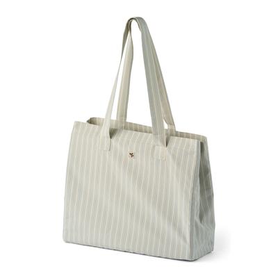 Beuteltasche WHEAT "WHEAT Shopper Ville", Damen, Gr. onesize, beige (blau ocean stripe), 100% Baumwolle (Bio), Taschen Beuteltasche