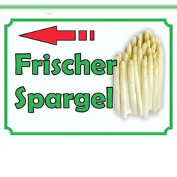 HB-Druck Verkaufsschild Schild Spargel links A1 (594x841mm)