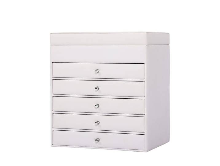 Schmuckkästchen 5 Schubladen weiss