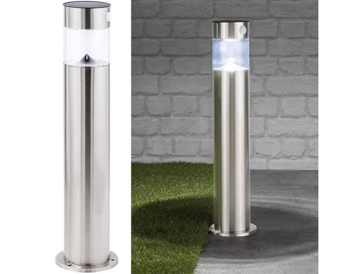 LED-Wegeleuchte, solarbetrieben mit Bewegungsmelder, Edelstahl, H ca. 50 cm
