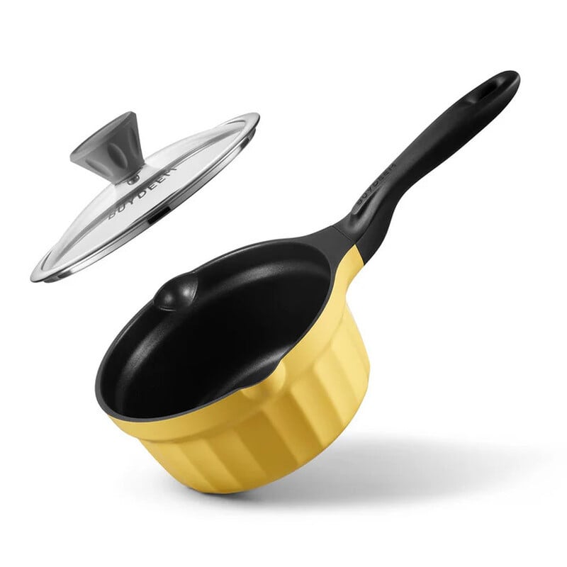 BUYDEEM Gietaluminium pan met antiaanbaklaag, 1,9 QT