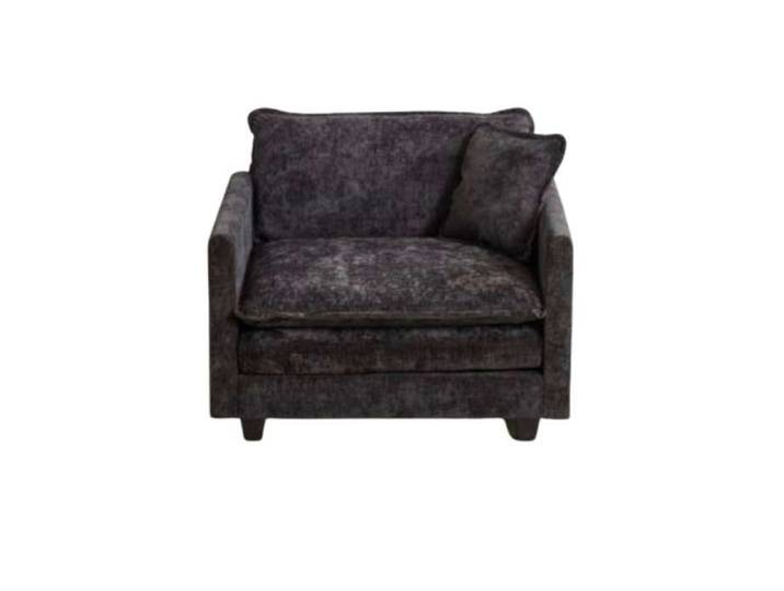 Canapé Cloud 1 place – Tissu chenille respirant – Noir – Design moderne