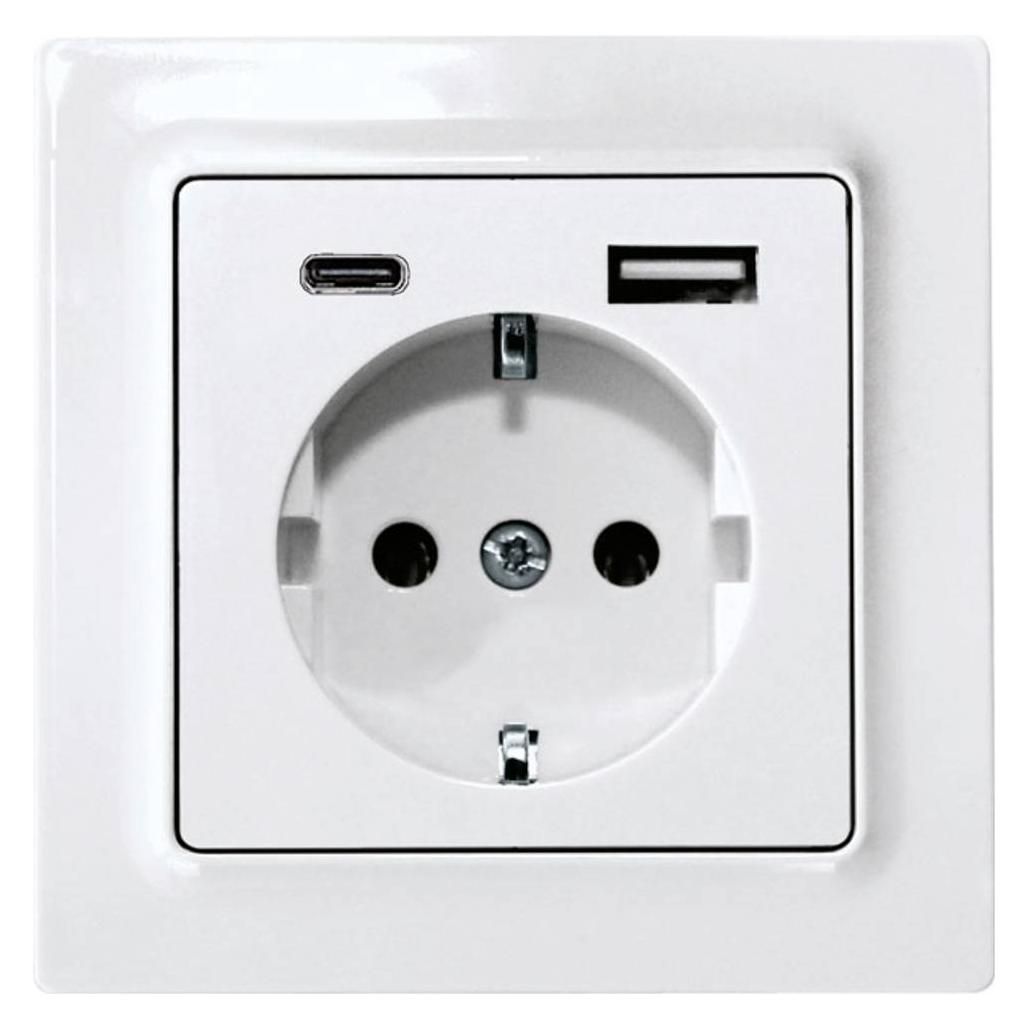 Eltako Einsatz Schutzkontakt-Steckdose Polarweiss, Reinweiss (RAL 9010) 30055902 (30055902)