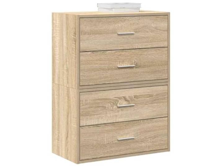 Molumvel 2er Set Schränke - Holzwerkstoff Kommoden mit Schubladen Stapelbares Design, Platzsparend, Für Wohn- & Schlafzimmer