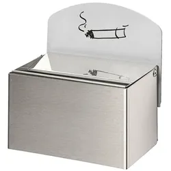 Wandaschenbecher VAR WH 9 Wandascher Edelstahl 0,4 L mit Schild, hochwerige Verarbeitung und stilvolle Optik