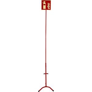 Abtec Feuerlöscherständer Design, mit Schild, für 6-12 kg Feuerlöscher, rot