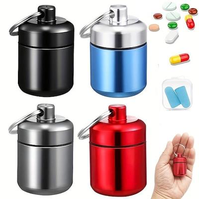 Wasserdichter Taschen-Pillenorganisator, Aluminium-Pillenbehälter, für den täglichen Gebrauch auf Campingreisen im Freien