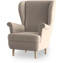 SESSEL LENTIO Ohrensessel Polstersessel, Beige