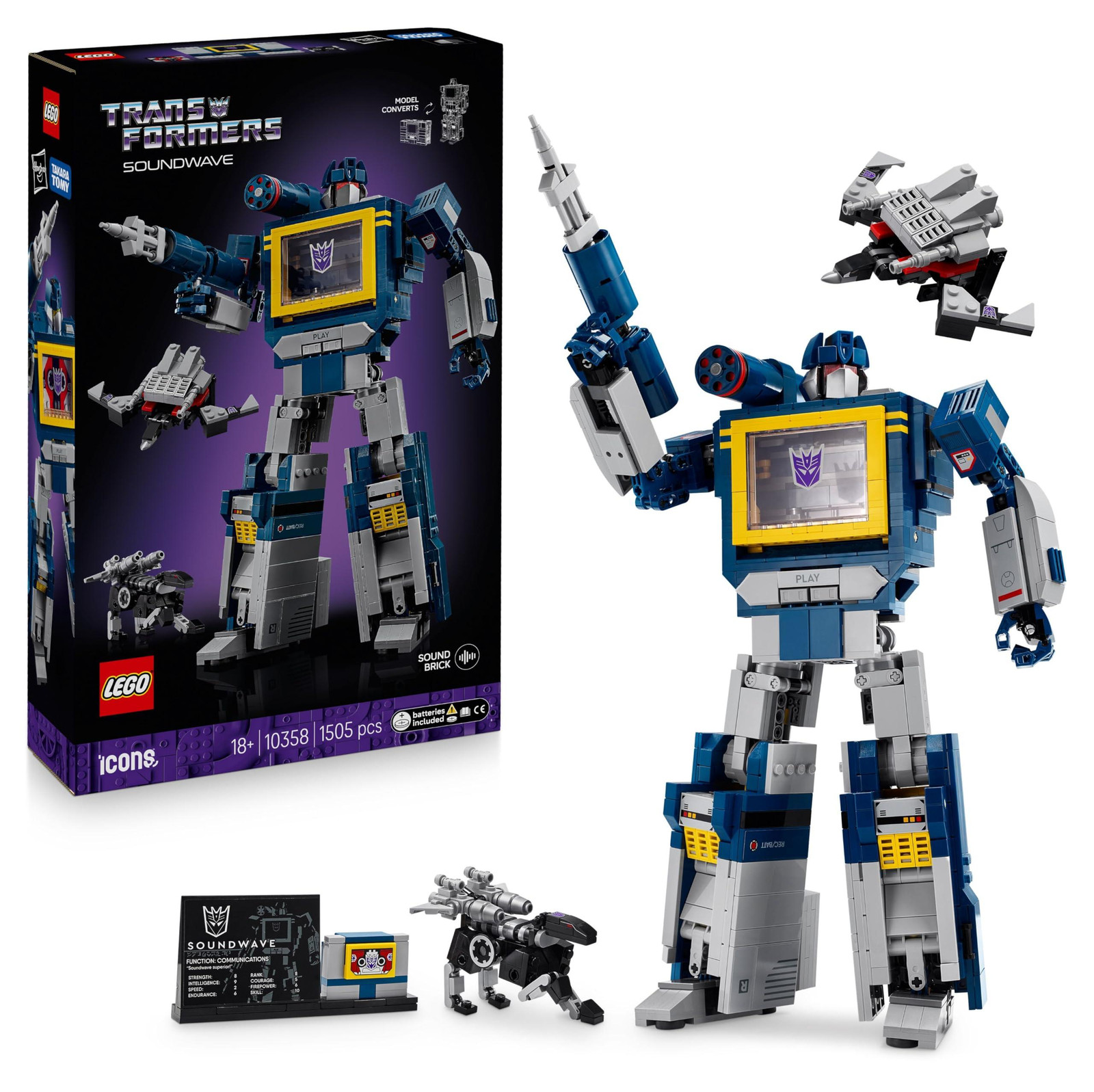 LEGO Icons Transformers Soundwave 10358